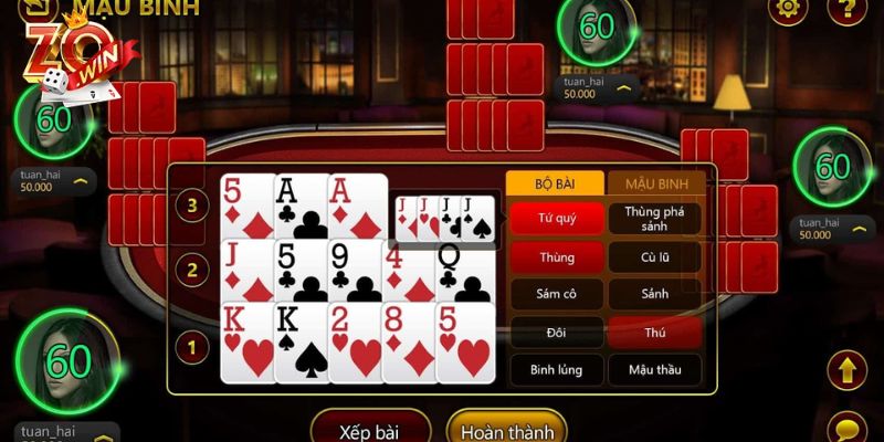 Cách Chơi Game Bài Mậu Binh Và Chiến Thuật Xếp Bài Luật chơi và cách xếp bài trong game bài Mậu Binh